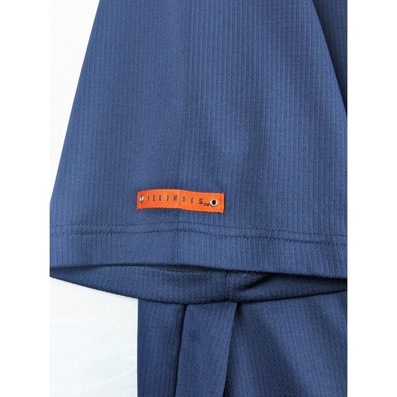 University of Illinois Fighting Illini Nike Team Sphere Dry Polo Shirt Large VTG - Picture 9 of 16